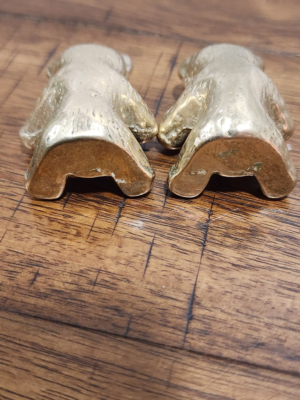 Vintage Brass Teddy Bear Children's Bookends - Picture 3 of 3
